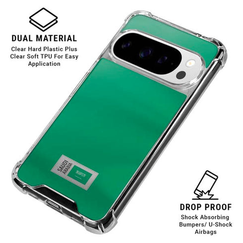 Saudi Arabia Soccer Flag Google Pixel 10 Pro XL Clear Case